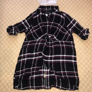 NWT Lane Bryant Flannel knot waist tunic 18 Petite